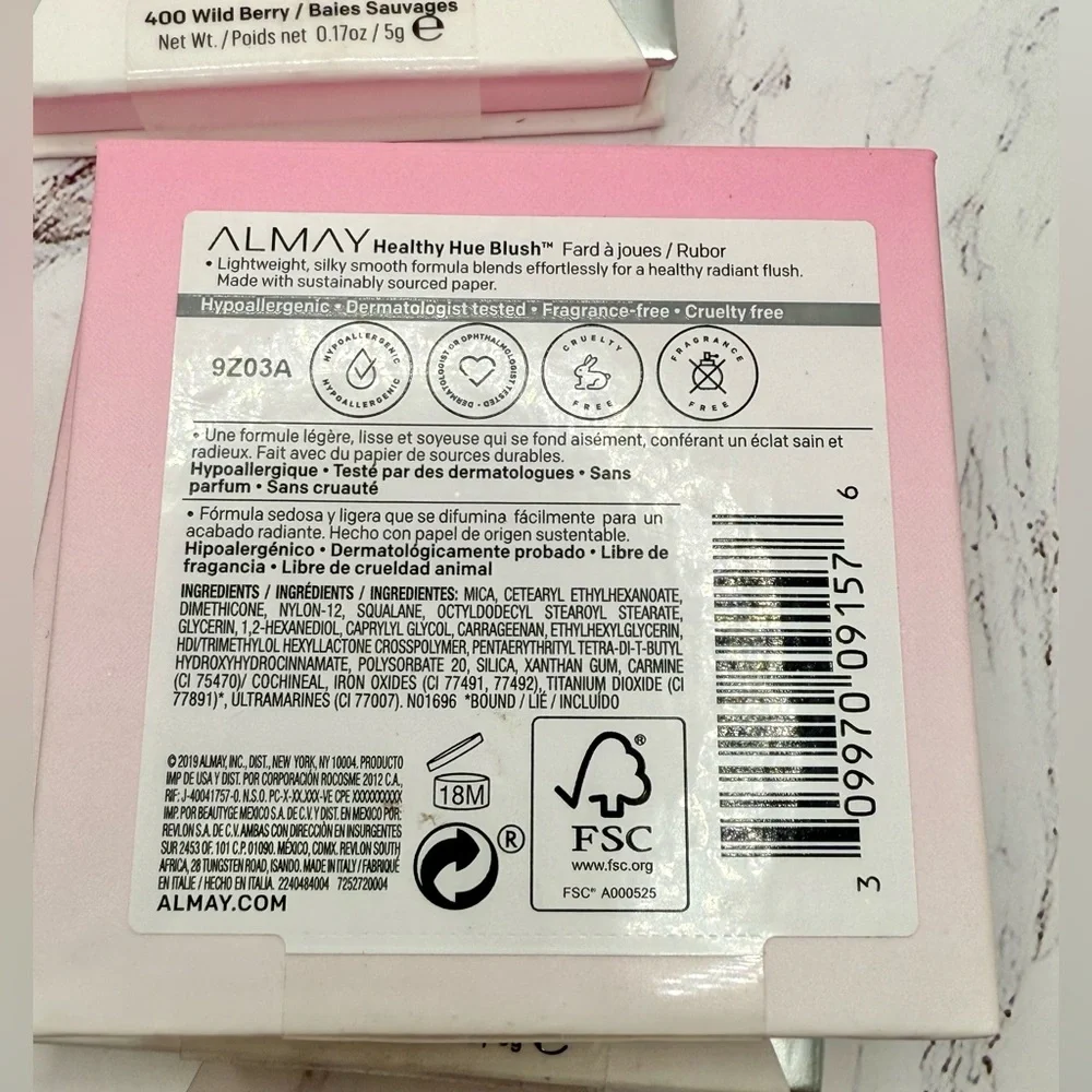 4 ALMAY 400 wild Berry blush -new